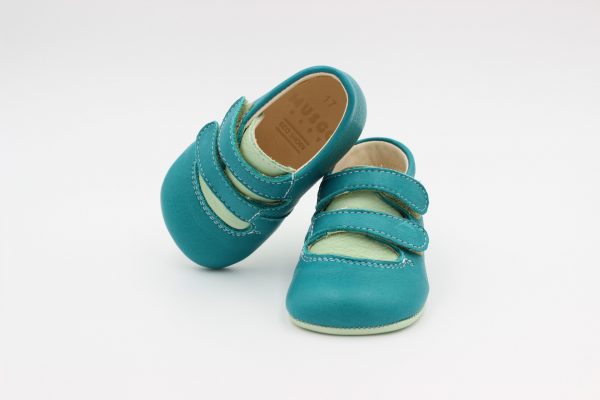 zapato bebé musgo baby sand Turquesa